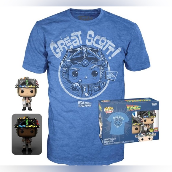 Back to the Future bundle- Board Game & Funko w/pop Tee, Glows in the dark, Med - Picture 4 of 11